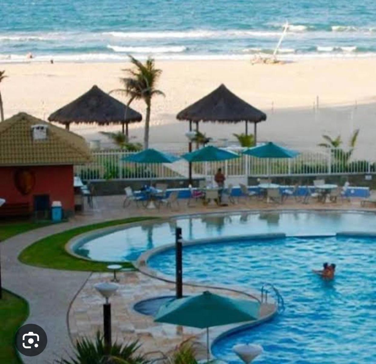 Apartamento Vista Total Do Mar Uma Cobertura A 400M Do Beach Park No Porto Das Dunas Aquiraz Condominio Terramaris Piscina Ampla Parque Infantil Sauna Estacionamento Privado Екстер'єр фото