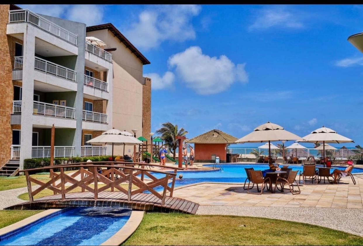 Apartamento Vista Total Do Mar Uma Cobertura A 400M Do Beach Park No Porto Das Dunas Aquiraz Condominio Terramaris Piscina Ampla Parque Infantil Sauna Estacionamento Privado Екстер'єр фото