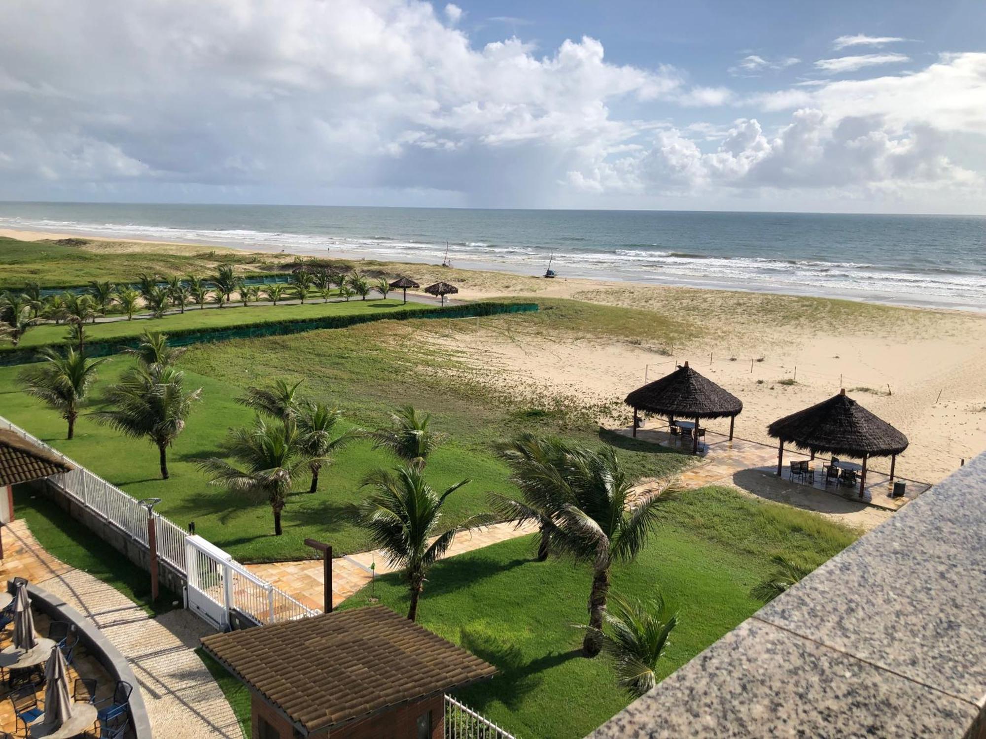 Apartamento Vista Total Do Mar Uma Cobertura A 400M Do Beach Park No Porto Das Dunas Aquiraz Condominio Terramaris Piscina Ampla Parque Infantil Sauna Estacionamento Privado Екстер'єр фото