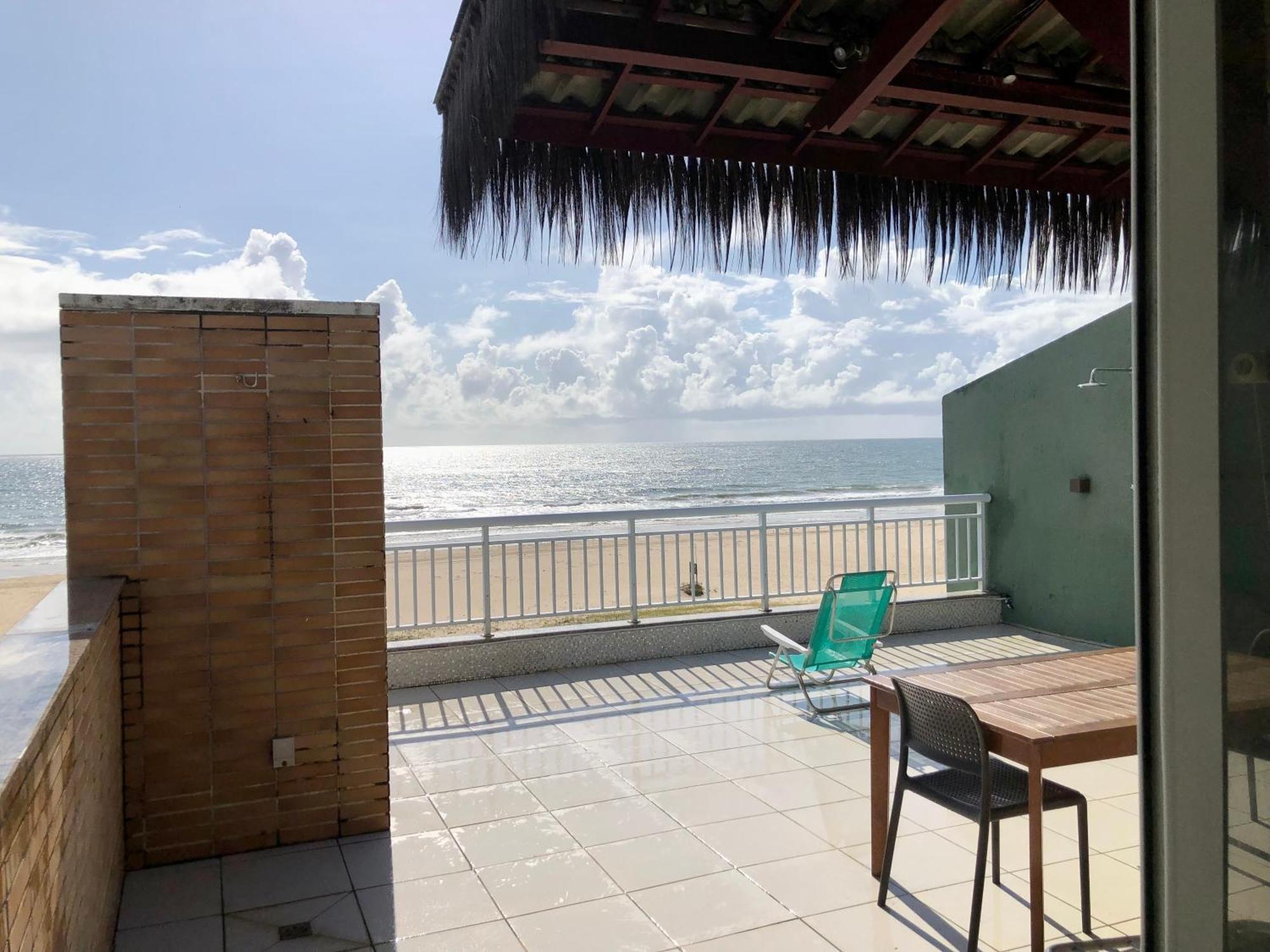 Apartamento Vista Total Do Mar Uma Cobertura A 400M Do Beach Park No Porto Das Dunas Aquiraz Condominio Terramaris Piscina Ampla Parque Infantil Sauna Estacionamento Privado Екстер'єр фото
